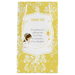First Communion Brunette Hair Girl Tack
