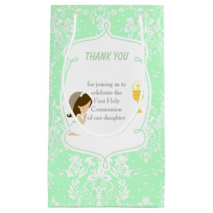 First Communion Brunette Hair Girl Tack