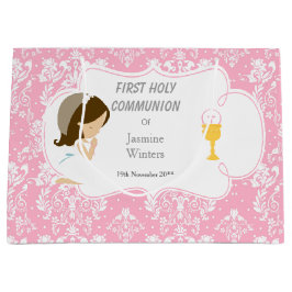 First Communion Brunette Hair Girl Tack
