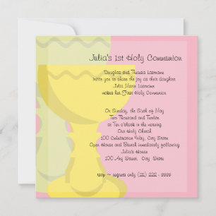First Communion Chalice Inbjudningar