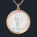 *~* First Communion Christian Confirmation AP35 Guldpläterat Halsband<br><div class="desc">((sök-ID AP35 för liknande formgivning och AP40 )) Religiösa Catholisk Christian välsignsed Guld Plated Kor NECKLACE/PENDANT för en flicka från barn till tonåring/tonåring till äldre medborgare. Utformningen om du vill anpassa/anpassa. Det tjänar bra om man minns en speciell dag. Alla kristna anhängare kommer att vara stolta över en sådan lämplig...</div>