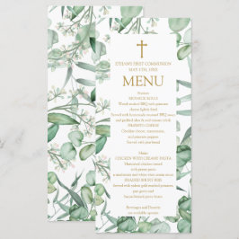 First Communion Eucalyptus leaves Menu  Meny