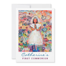 First Communion for Girl Anpassade Inbjudan