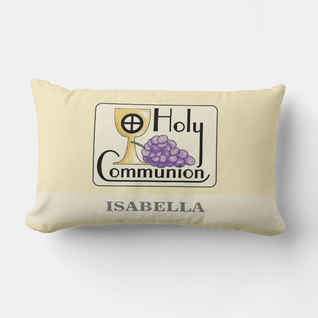 First Communion Graps and Kopp, Anpassade Lumbarkudde (Framsida)