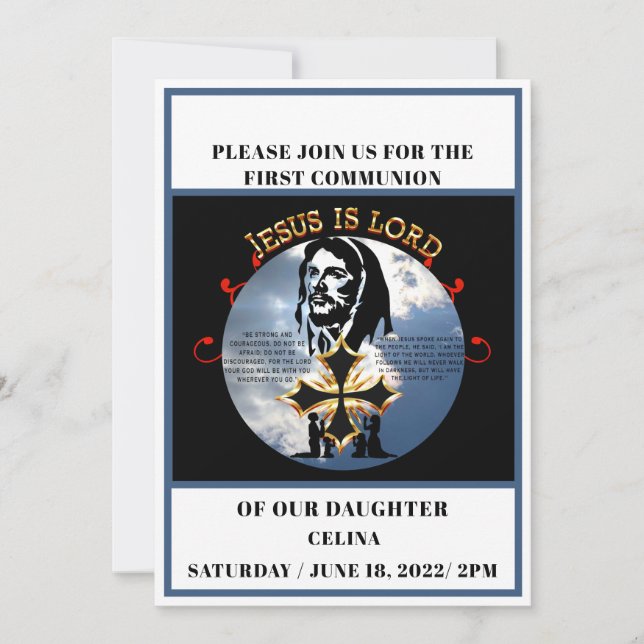 First Communion Inbjudningar (Framsida)