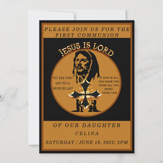 First Communion Inbjudningar (Framsida)