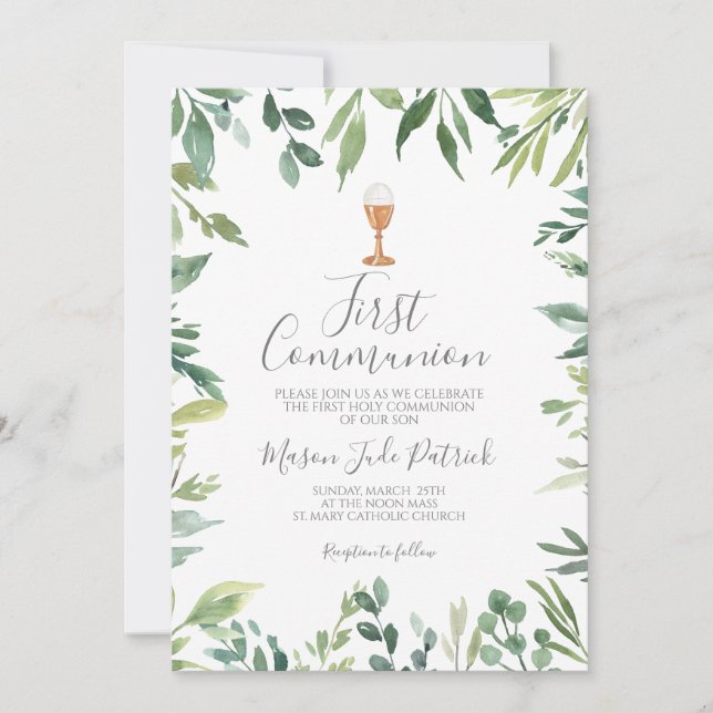 First Communion Inbjudningar (Framsida)