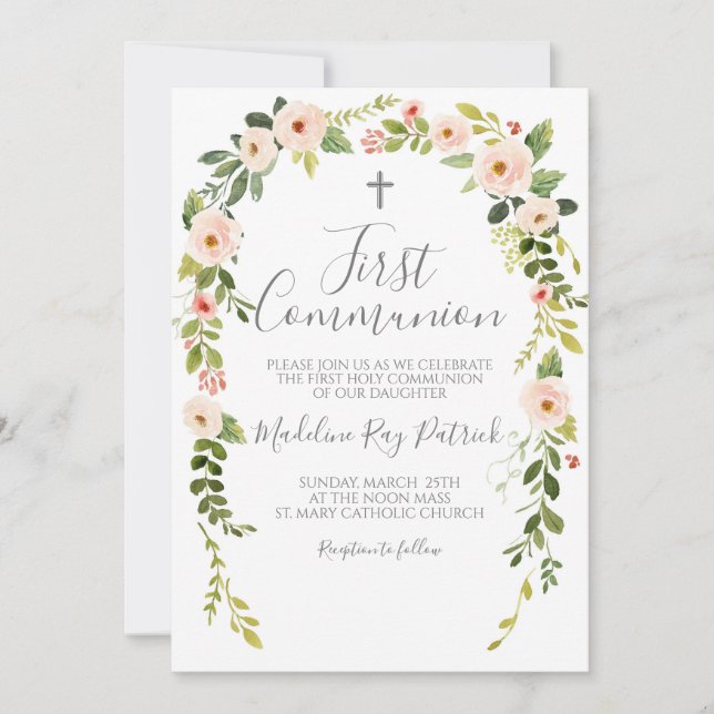 First Communion Inbjudningar (Framsida)