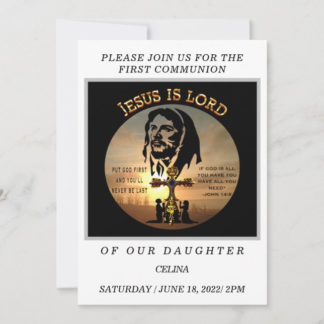 First Communion Inbjudningar (Framsida)