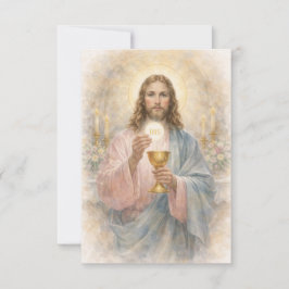 First Communion Jesus Eucharist Keepsake Prayer Meddelande