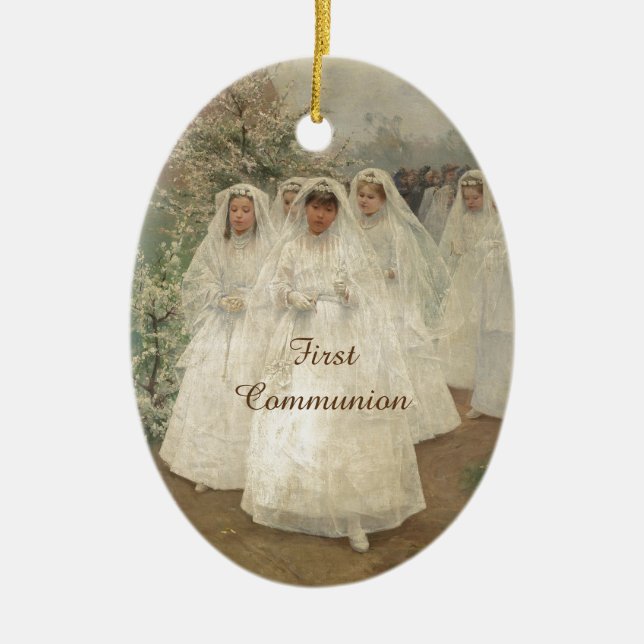 First Communion Julgransprydnad Keramik (Framsidan)