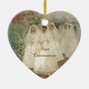 First Communion Julgransprydnad Keramik