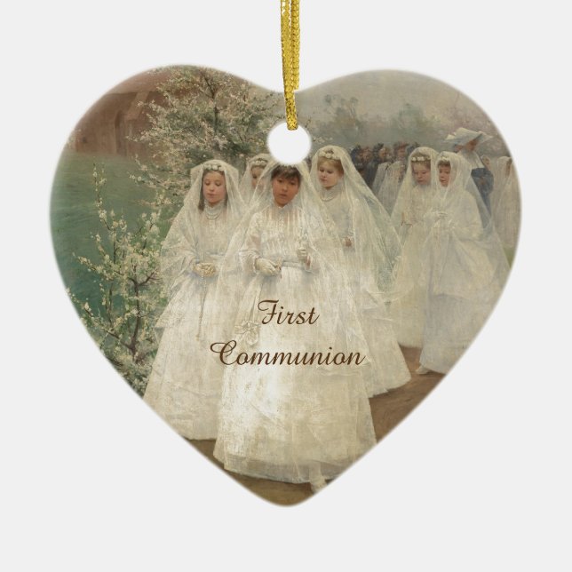 First Communion Julgransprydnad Keramik (Framsidan)