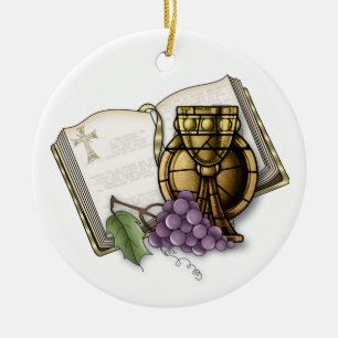 First Communion Keepsake Julgransprydnad Keramik