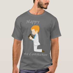 First Communion Kneeling Rödhårig Boy T Shirt