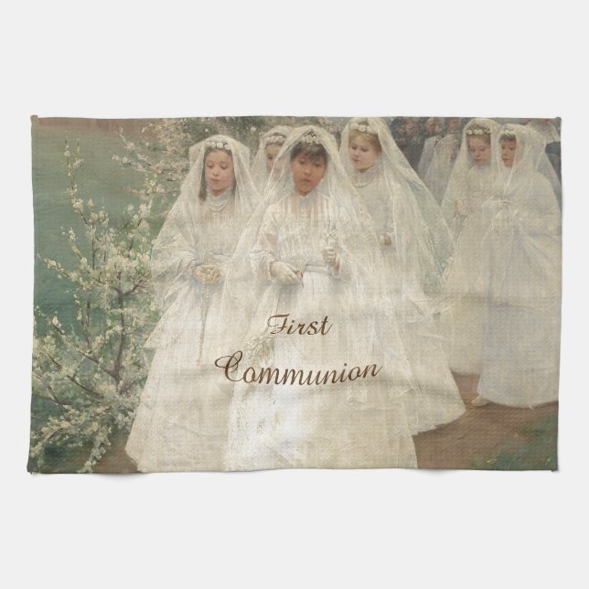 First Communion Kökshandduk (Horisontell)