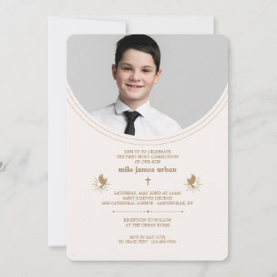 First Communion Photo Inbjudningar