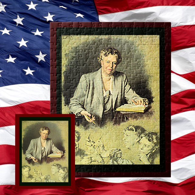 First Dam Anna Eleanor Roosevelt Pussel (First Lady Anna Eleanor Roosevelt Jigsaw Puzzle)