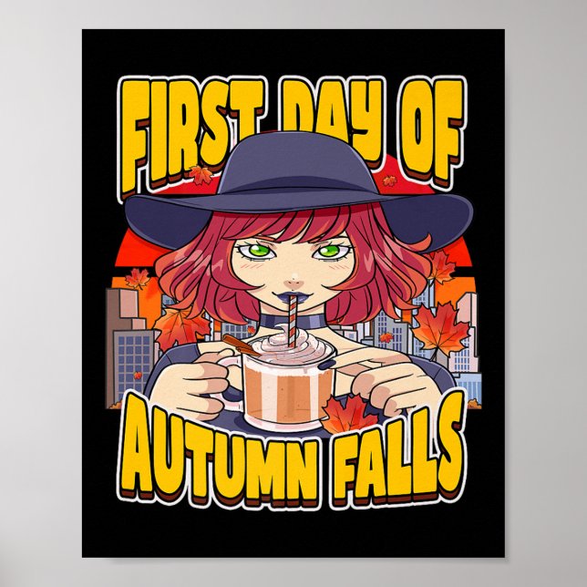 First Day Of Autumn Falls September Autumnal Equin Poster (Framsidan)