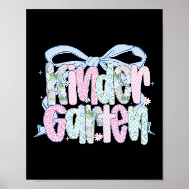 First Day Of Kindergarten Floral Bundle For Teache Poster (Framsidan)