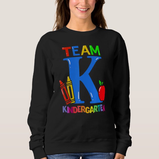 First Day Of Kindergarten Pre K Squad Team Kinderg T Shirt (Framsida)