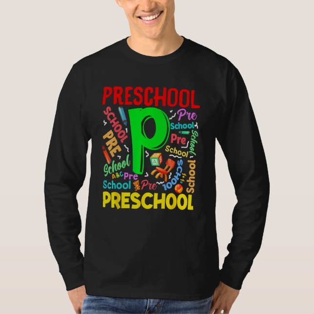 First Day Of Preschool First Day Of School Kids To T Shirt (Framsida)