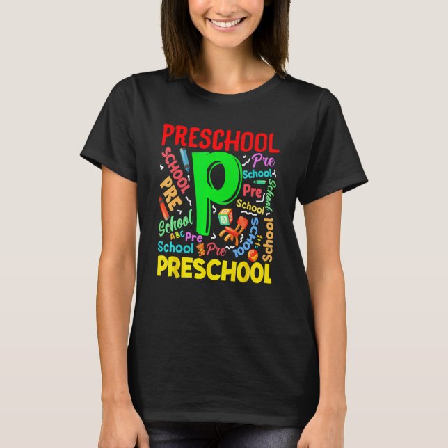 First Day Of Preschool First Day Of School Kids To T Shirt (Framsida)