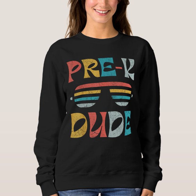 First Day of Preschool Pre K Dude Back to School T Shirt (Framsida)