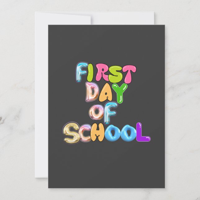 FIRST DAY OF SCHOOL, BACK TO SCHOOL GIFTS INBJUDNINGAR (Framsida)