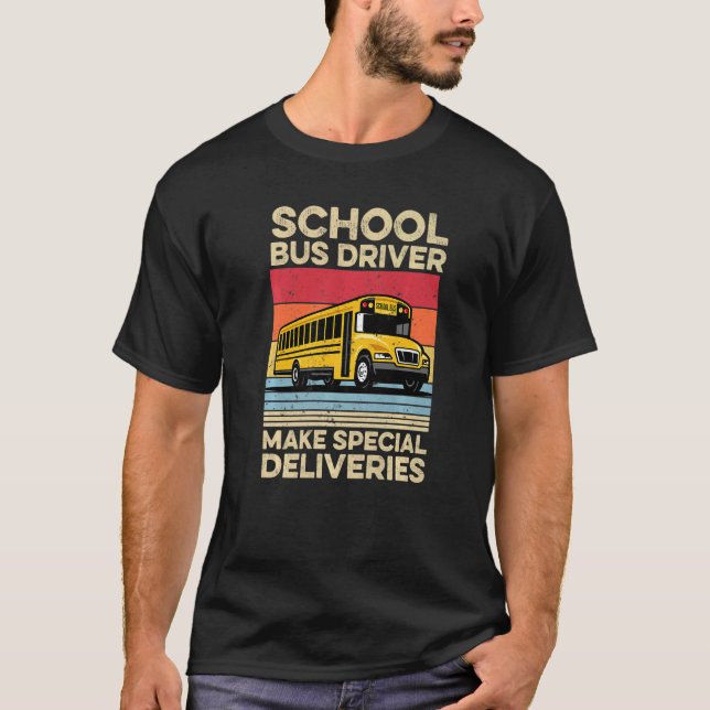 First Day Of School Bus Driver Men Women  Bus Driv T Shirt (Framsida)