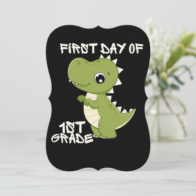 first day of school, first day of first grade inbjudningar (Stående Fram)