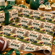 First Down Football 1-årspresentpapper