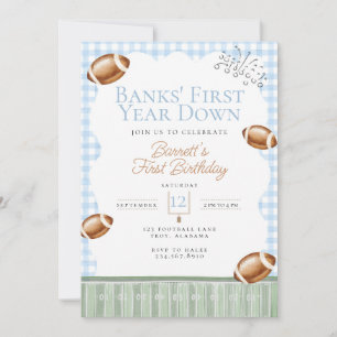 First Down Football Birthday, Tailgate Party Inbjudningar