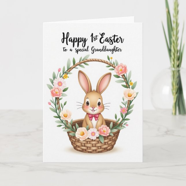 First Easter Granddaughter Card Kort (Framsida)