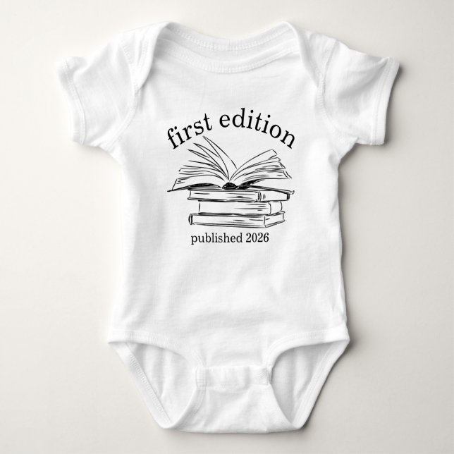 First Edition 2026 Book Lover Literary Gift  T Shirt (Framsida)