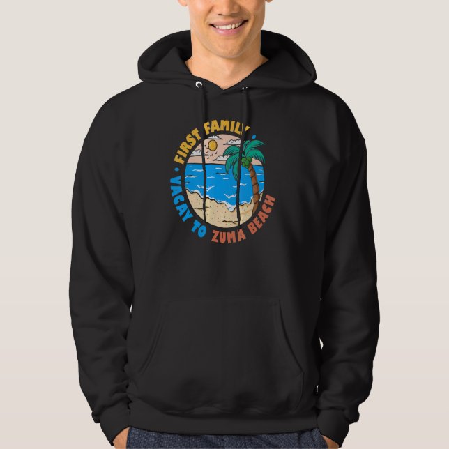 First Family Vacay to Zuma Beach California Souve Hoodie (Framsida)