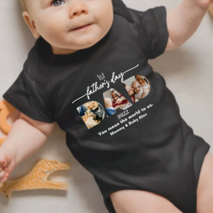 First Fars dag 3 Photos Collage Black T Shirt