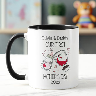 First Fars dag Flicka Funny Cheers Mugg