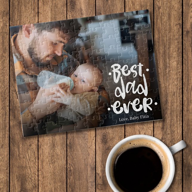 First Father’s Day Custom Photo Gift Best Dad Ever Pussel (Skapare uppladdad)