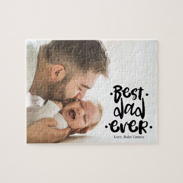First Father’s Day Custom Photo Gift From Baby  Pussel (Horisontell)