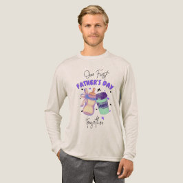 First Father's Day Together Matching outfit Purple T Shirt