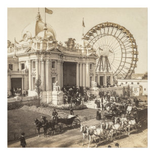 First Ferris Wheel, framställd av George Ferris Fototryck