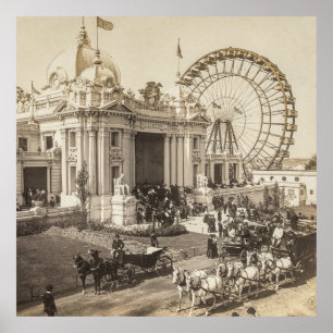 First Ferris Wheel, framställd av George Ferris Poster