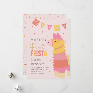 First Fiesta Girl Birthday bjudande ・ Rosa First Julkort