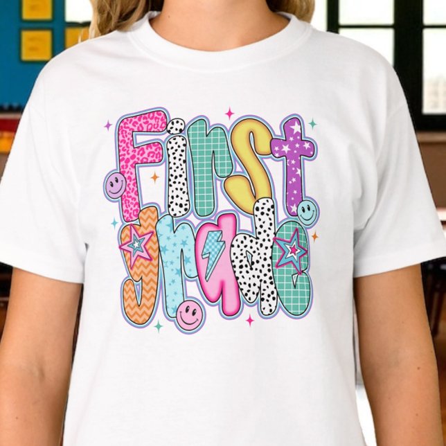 First Grade First Day of School Coquette Girly  T Shirt (Skapare uppladdad)