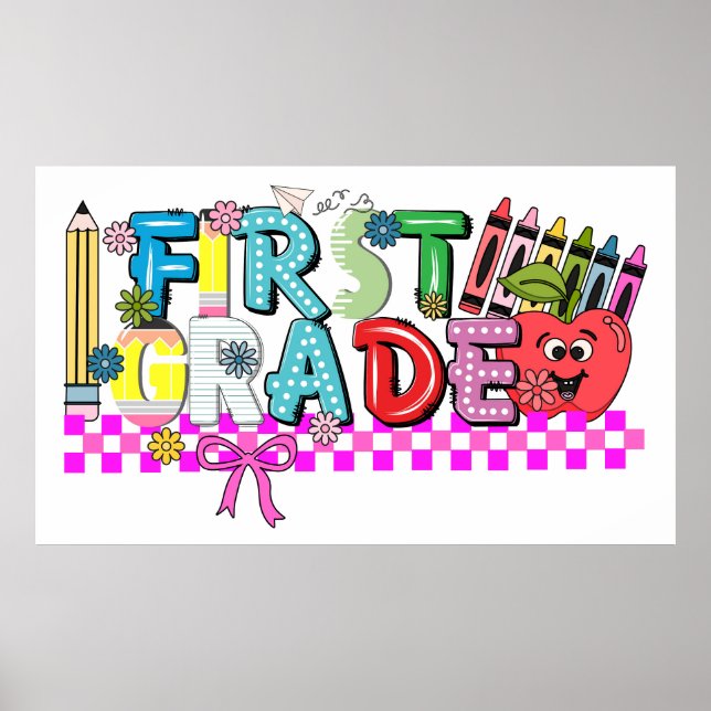 First Grade Fun & Flair Whimsy Poster (Framsidan)
