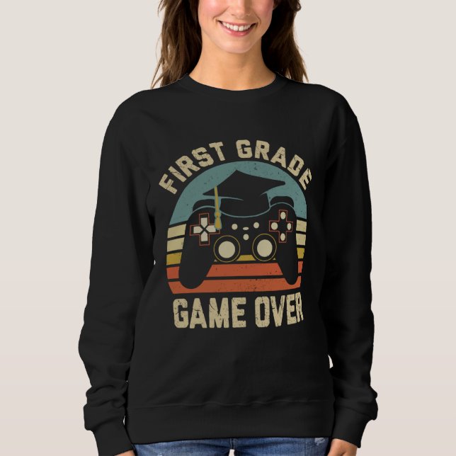 First Grade Game Over Happy Last Day Of School Boy T Shirt (Framsida)