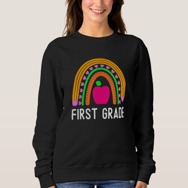 First Grade Rainbow Girls Boys Teacher Team 1st Gr T Shirt (Framsida)