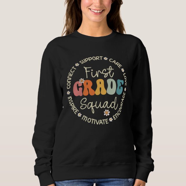 First Grade Squad Appreciation Week Back to School T Shirt (Framsida)