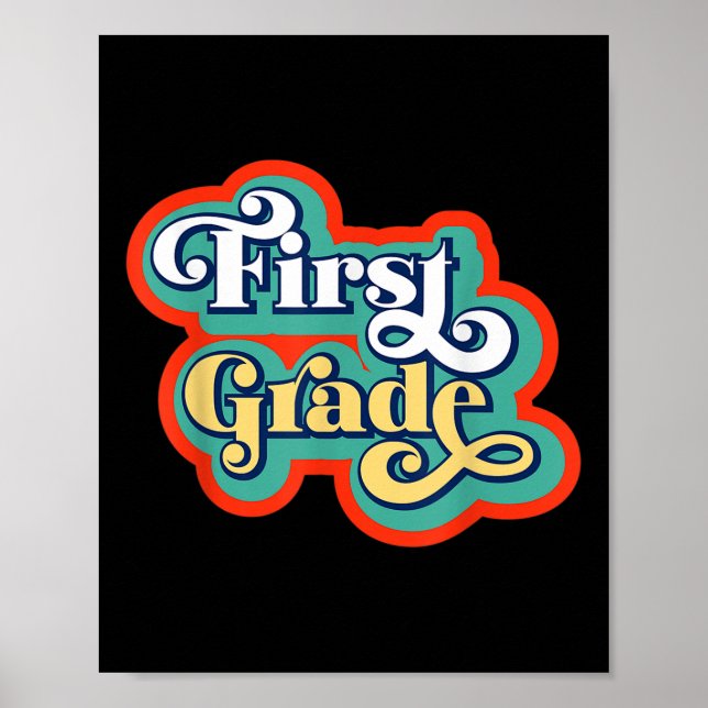 First Grade Teacher And Student Back To School Vib Poster (Framsidan)